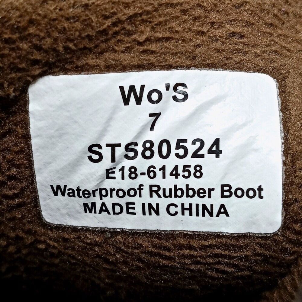Sperry Brown Black Waterproof Syren Duck Rain Boots (STS80524) - Womens Size 7 - Picture 9 of 9